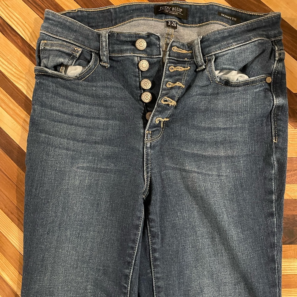 Judy Blue Button Fly Skinny Jeans